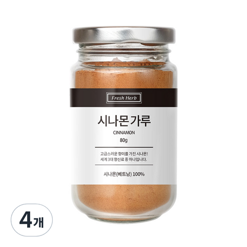 신선약초 시나몬 분말, 80g, 4개