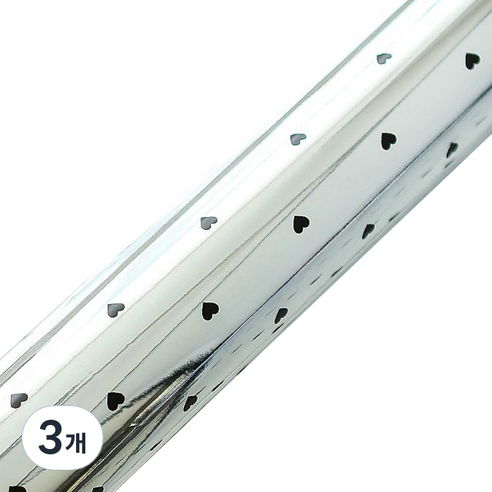영프라자 미니하트 비닐 증착 포장지 중 37.5cm x 20m, 블랙, 3개