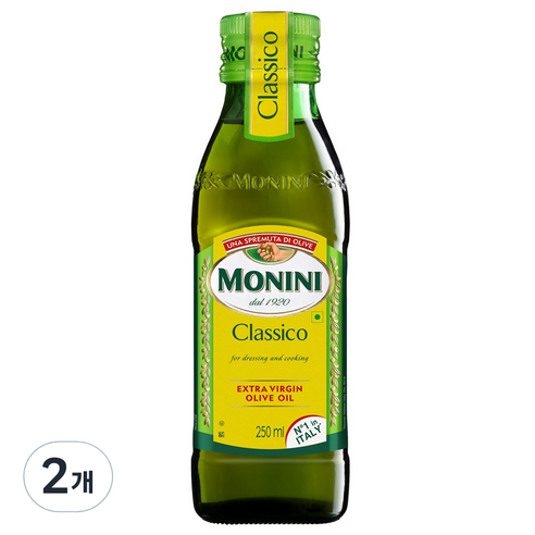 모니니 클래시코 엑스트라 버진 올리브오일, 2개, 250ml