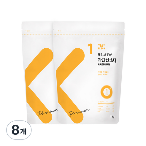레인보우샵 과탄산소다 프리미엄, 1kg, 8개