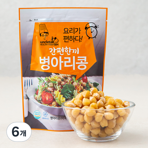 엉클탁 간편한끼 병아리콩, 120g, 6개