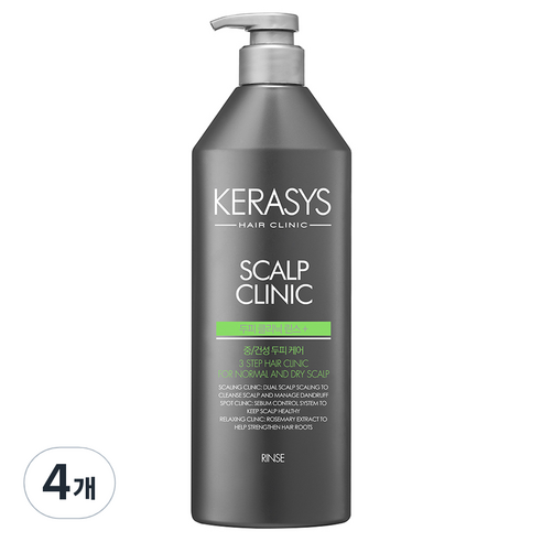 케라시스 두피클리닉 린스 플러스, 750ml, 4개
