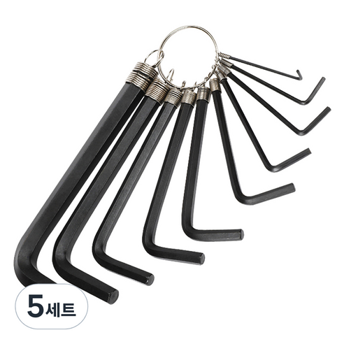 워크프로 링 육각렌치 10종 세트 WP222001, 5세트