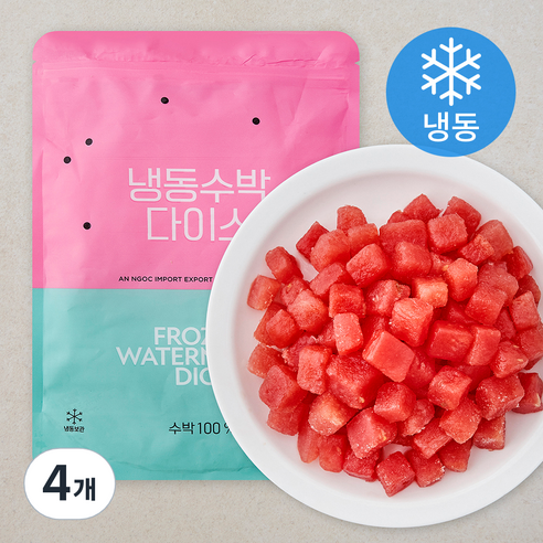 스위트컵 수박 다이스 (냉동), 4개, 1kg
