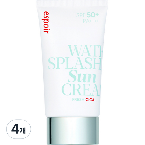 에스쁘아 워터 스플래쉬 선크림 프레쉬 시카 SPF50+ PA++++, 4개, 60ml