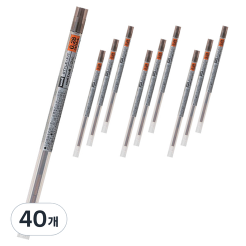 유니 시그노 스타일핏트 젤잉크 리필심 0.28mm UMR-109, 브라운블랙, 40개
