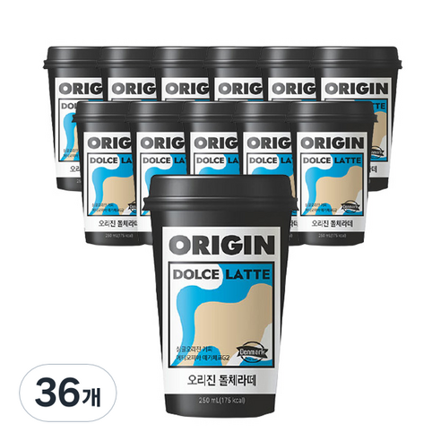덴마크 오리진 돌체라떼, 36개, 250ml