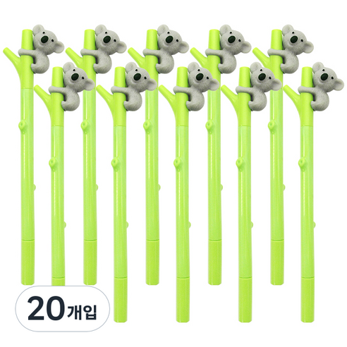 투영디자인 코알라젤펜 0.5mm, 그레이, 20개입