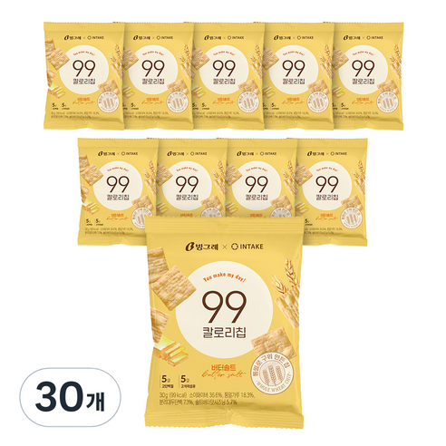 빙그레 99칼로리칩 버터솔트, 30g, 110개