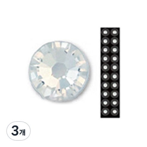 와사비네코 미미츠보 쥬얼리 귀지압패치 S 2.5mm 20p, 크리스탈, 3개