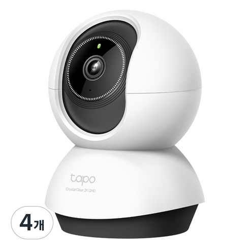 타포 400만화소 QHD 원격회전 홈 카메라 실내용, TC72, 4개