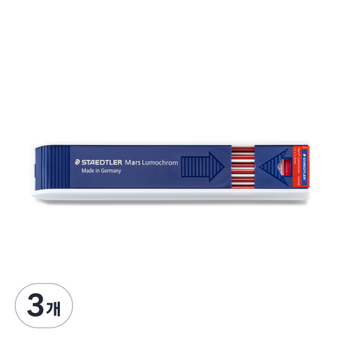 스테들러 컬러 홀더심 204 레드, 2mm, 3개