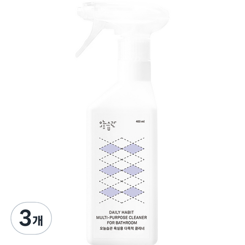 오늘습관 욕실용 다목적 클리너, 400ml, 3개
