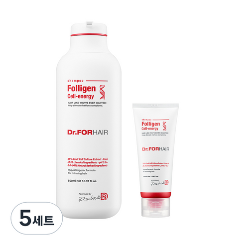 닥터포헤어 폴리젠 셀에너지 샴푸 500ml + 100ml, 5세트
