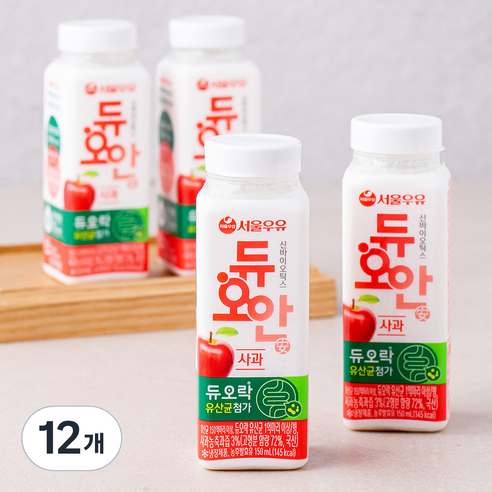 서울우유 듀오안 사과 요구르트, 150ml, 4개입, 3개