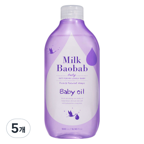 밀크바오밥 베이비 오일, 500ml, 5개