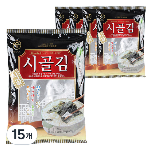 시골 시골김 전장김 은, 55g, 15개