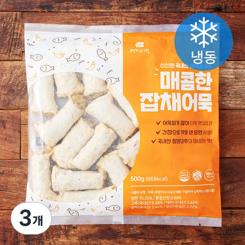 영자어묵 매콤한 잡채어묵 (냉동), 500g, 3개