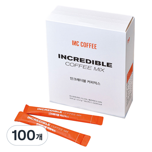 인크커피 인크레더블 커피믹스, 12.4g, 100개