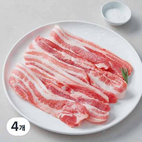 농협 포크빌 한돈 삼겹살 구이용, 1kg, 4개