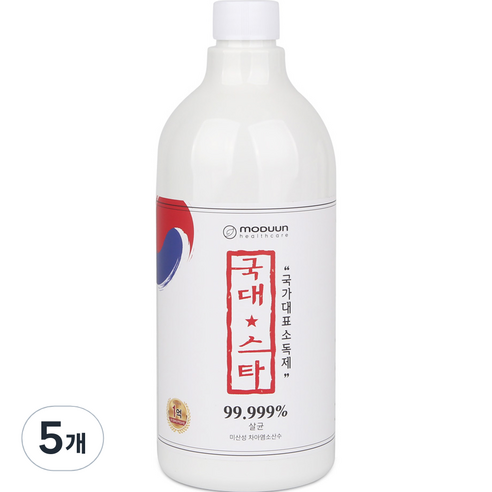 국대스타 살균소독제 리필용, 1L, 5개