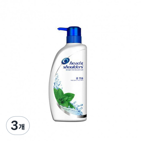 헤드앤숄더 쿨 멘솔 샴푸, 550ml, 3개