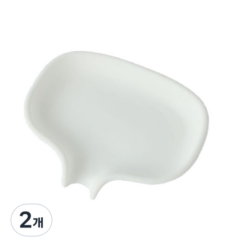 베러핸즈 자체 물빠짐 실리콘 비누받침, 흰색, 2개