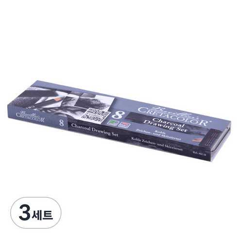 크레타칼라 드로잉 챠콜 8종 포켓 세트 46008, 혼합색상, 3세트