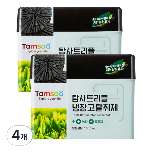 탐사 트리플 냉장고 탈취제 대용량, 300g, 4개