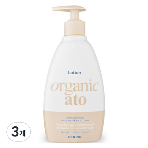 닥터키노 아기 유기농 보습케어 아토 로션, 3개, 400ml