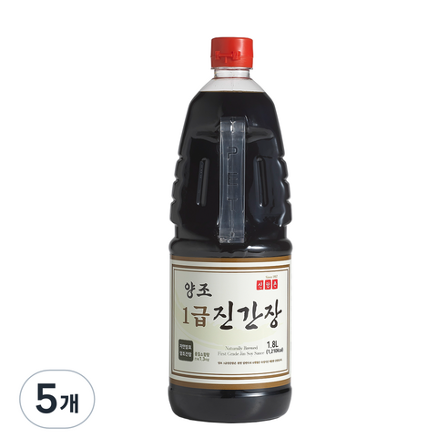 신앙촌 양조 1급 진간장, 1.8L, 5개