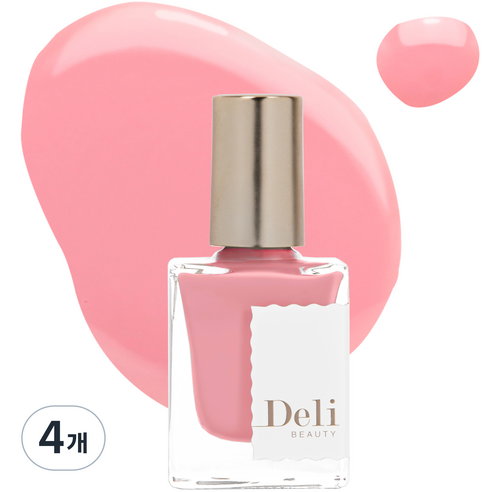 델리뷰티 딥시럽 루어인무드 네일컬러 매니큐어, MSY09 크림 코랄, 10ml, 4개
