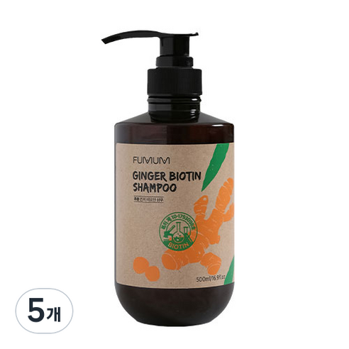 푸믐 진저 비오틴 샴푸 싱그러운향, 500ml, 5개