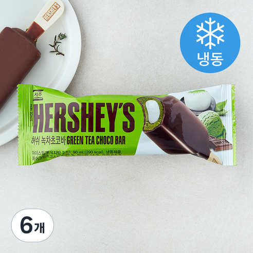 허쉬 녹차초코바 (냉동), 6개, 1개입, 90ml