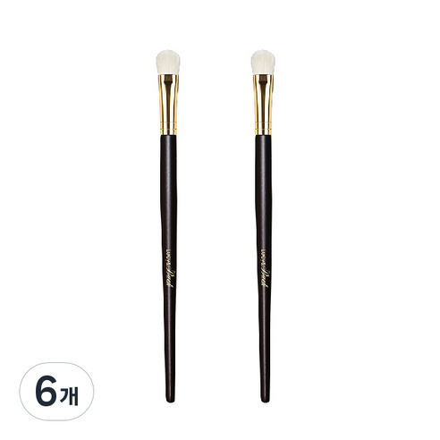루시앤코 PRO 베이스쉐도우 브러쉬, Brown, 6개