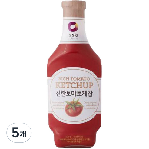 청정원 진한 토마토케찹, 930g, 5개