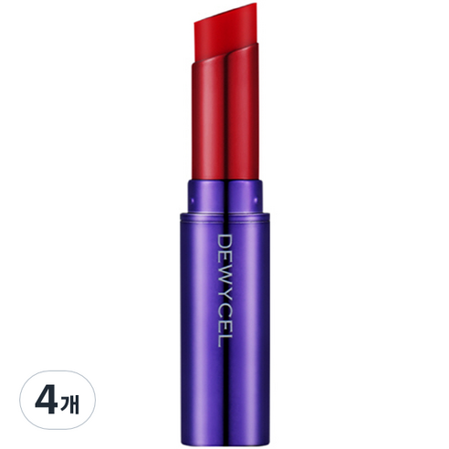 듀이셀 틴투어링 밤 4.5g, 04 퓨어레드, 4개
