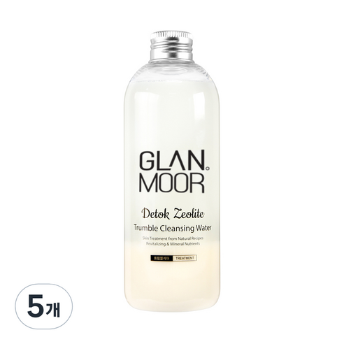글랜무어 디톡 제올라이트 트럼블 클렌징 워터, 300ml, 5개