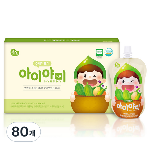 참든 아이야미 유아음료 100ml, 수세미오이, 80개