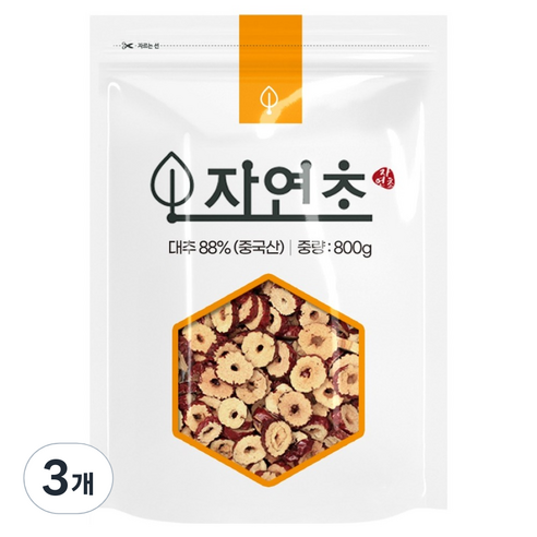달콤바삭 건 대추 슬라이스 칩 간식, 3개, 800g