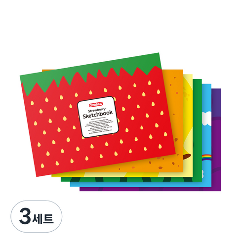옴모 뜯어쓰는 안전한 스케치북 6종 세트, 3세트