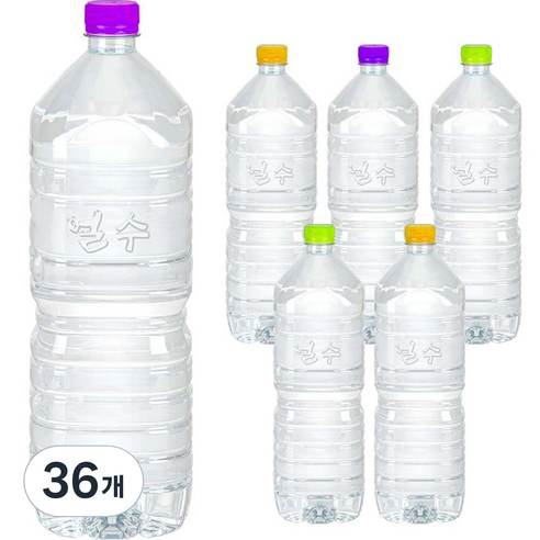 얼수 무라벨 생수, 2L, 36개