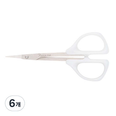 피카소 아이브로우 가위, 혼합색상, 6개