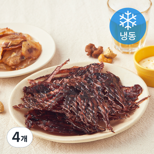 주안상점 조미 오징어포 다리 (냉동), 4개, 100g