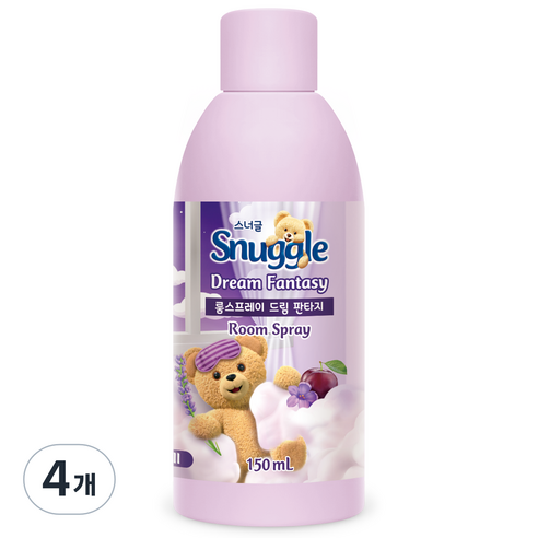 스너글 룸스프레이 드림 판타지 리필, 4개, 150ml