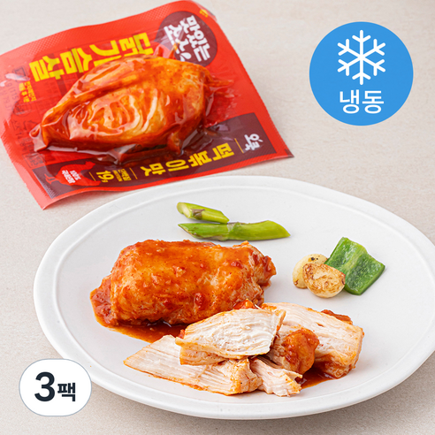 오쿡 맛있는 소스 닭가슴살 떡볶이맛 (냉동), 100g, 3팩