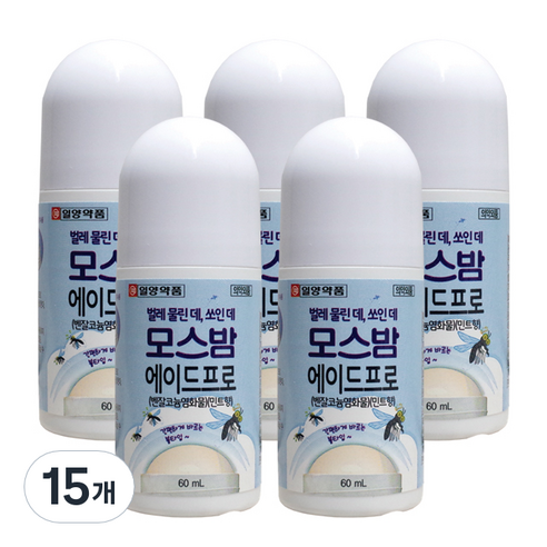 일양약품 벌레물린데 쏘인데 모스밤 에이드프로, 15개, 60ml
