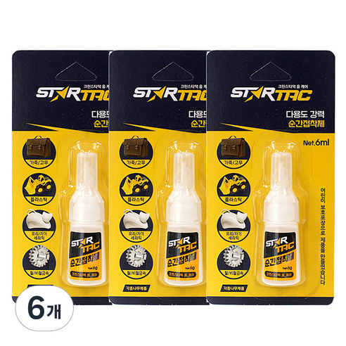 크린스타택 다용도 순간접착제 6ml, 6개