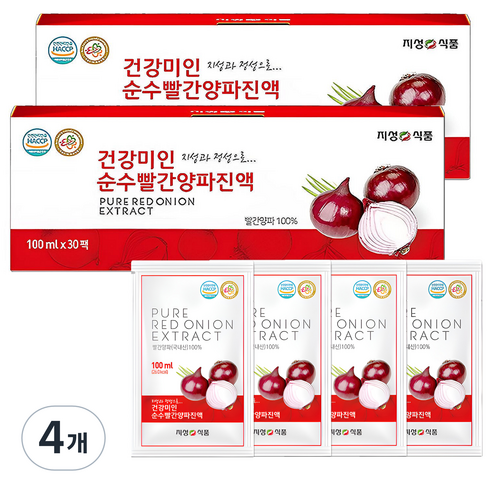 지성식품 빨간 양파즙 30p, 3000ml, 4개