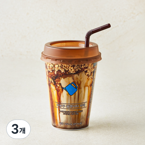 미루꾸 플랫너티 라떼, 3개, 250ml